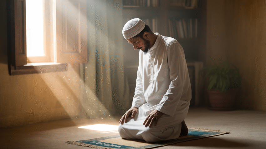 Ilustrasi waktu shalat dhuha di pagi hari