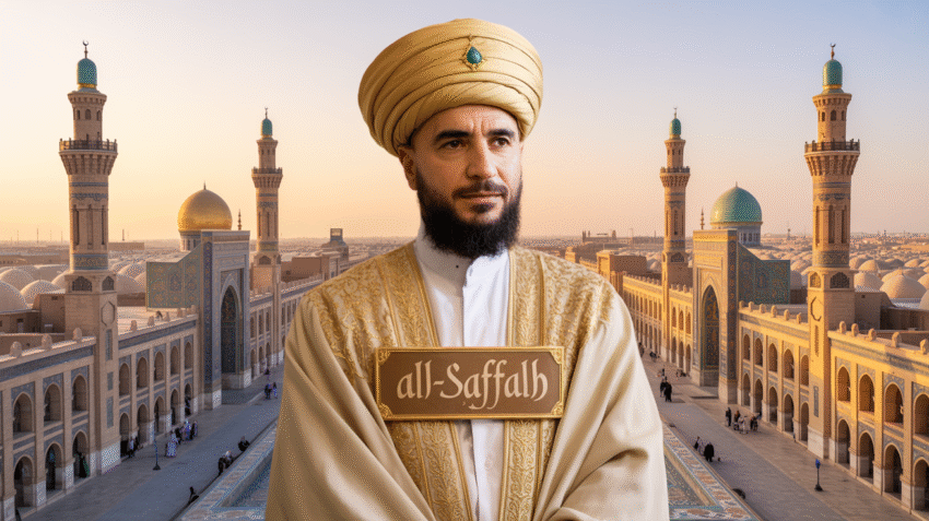 Ilustrasi Abu al-‘Abbas al-Saffah sebagai khalifah pertama dinasti Abbasiyah