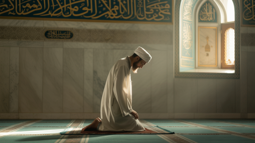 Ilustrasi doa ikhlas dengan suasana tenang dan cahaya spiritual