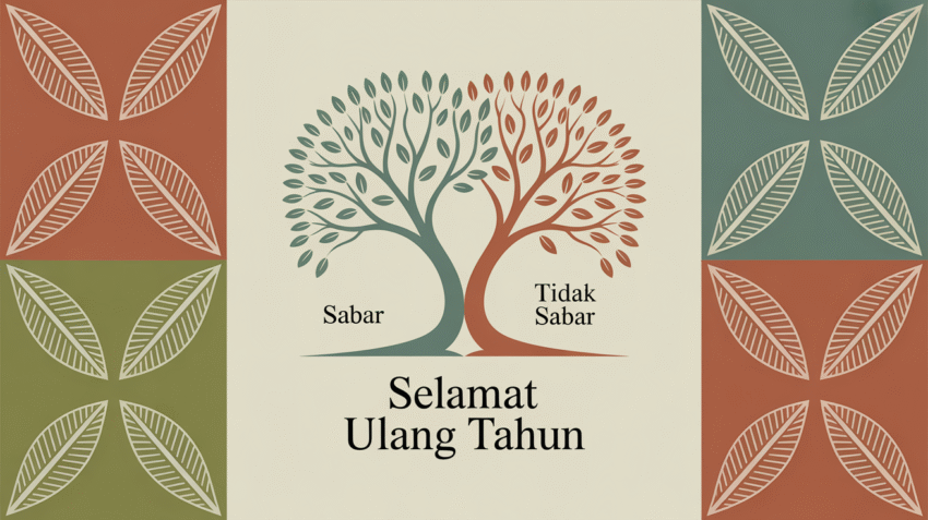 Ilustrasi konsep lawan kata sabar dalam bahasa Indonesia