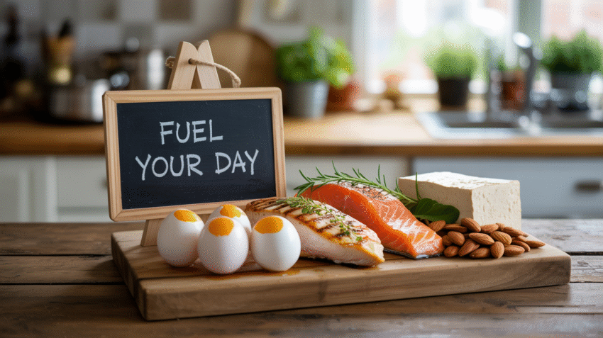 Ilustrasi berbagai makanan tinggi protein untuk diet sehat