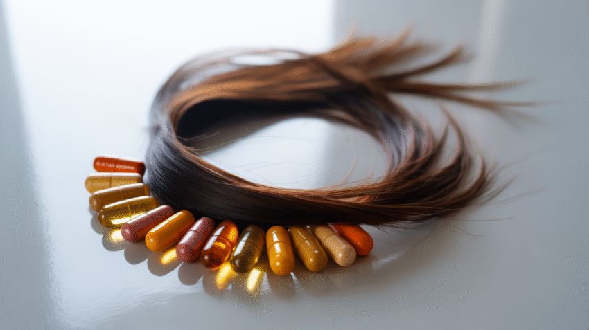 Ilustrasi vitamin untuk rambut rontok parah