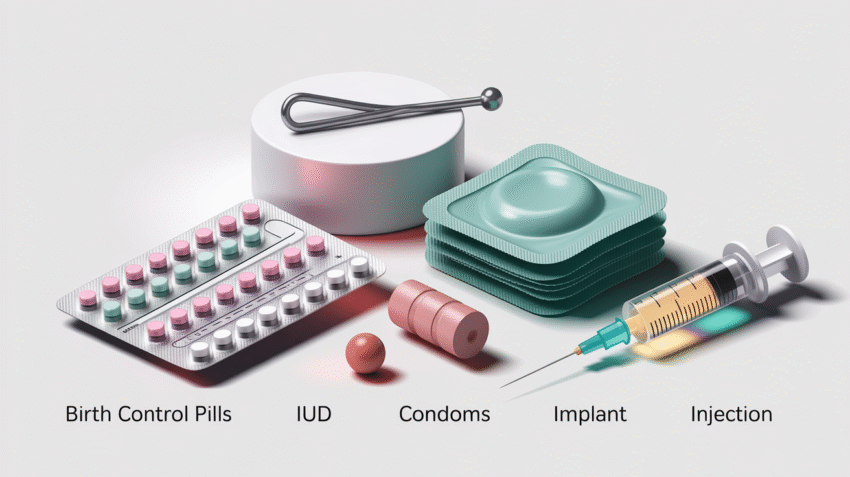 Berbagai jenis alat kontrasepsi modern untuk keluarga berencana
