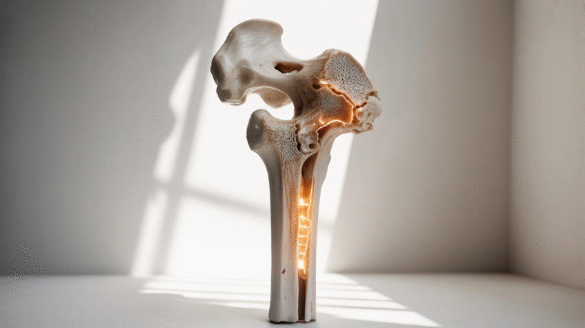 Ilustrasi osteoporosis pada tulang