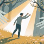 Ilustrasi seseorang berhasil mengatasi depresi dan menemukan kebahagiaan