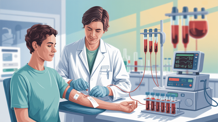 Ilustrasi pemeriksaan kadar vitamin D melalui tes darah di laboratorium
