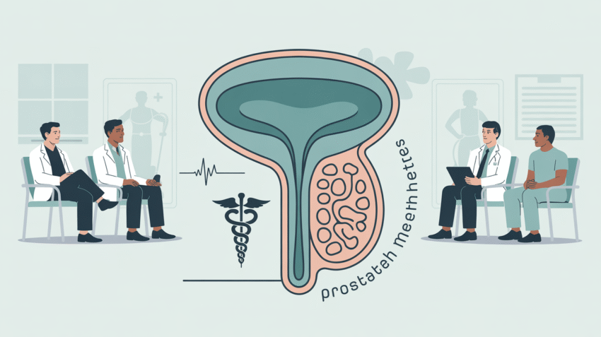 Ilustrasi kesehatan prostat dan deteksi dini kanker prostat