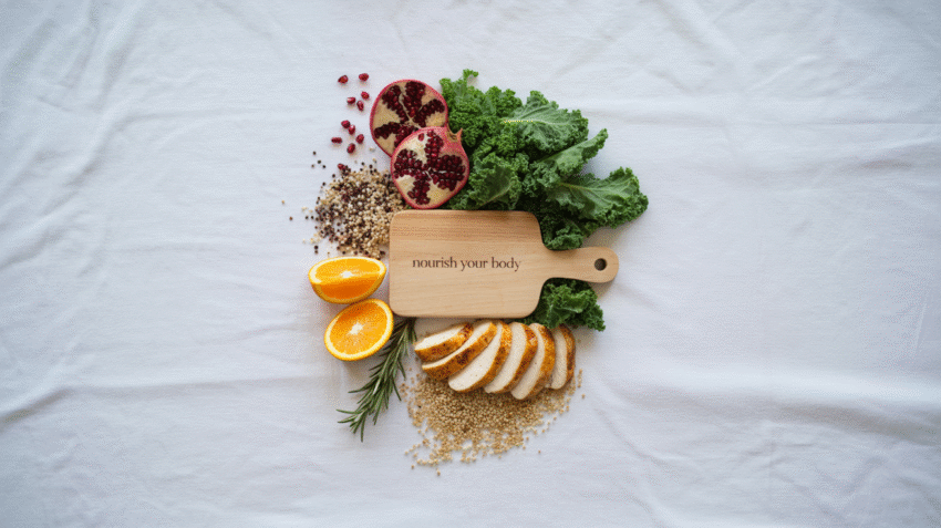 Ilustrasi diet sehat tanpa olahraga dengan makanan bergizi seimbang