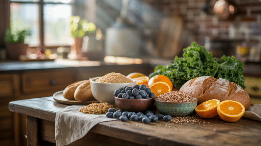 Ilustrasi makanan sehat yang kaya karbohidrat