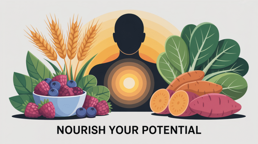 Ilustrasi manfaat karbohidrat bagi tubuh dengan gambar makanan sehat