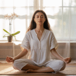 Ilustrasi seseorang yang tenang dan bebas dari kecemasan berlebihan