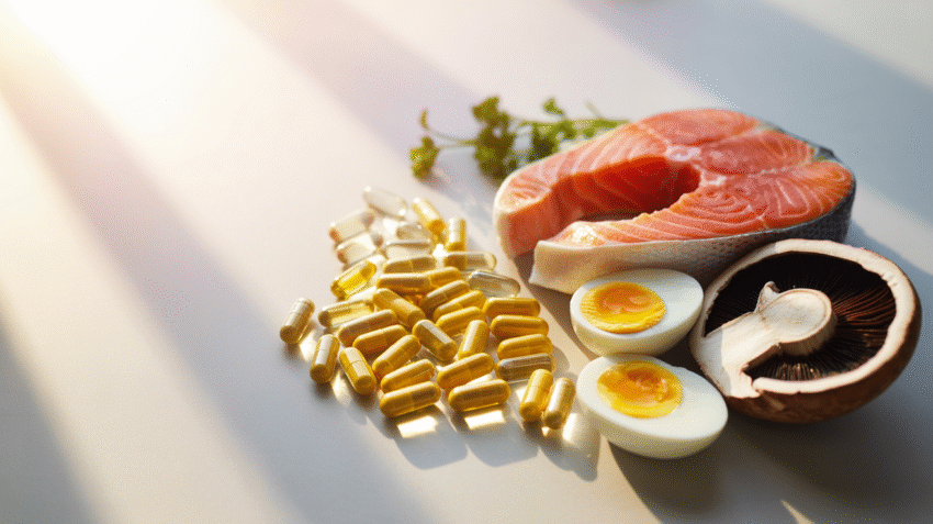 Suplemen vitamin D dengan sinar matahari dan makanan sumber vitamin D