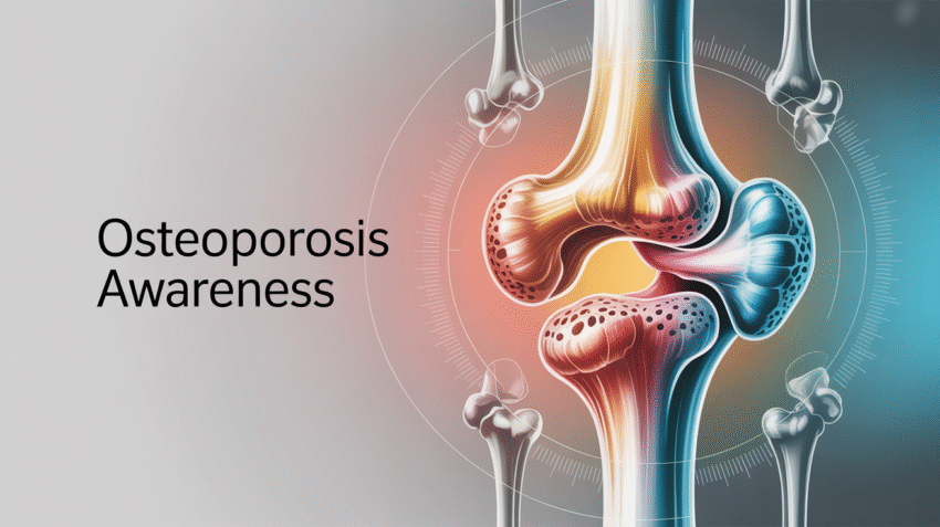 Ilustrasi osteoporosis dan tulang rapuh