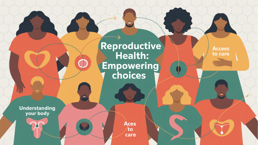 Poster kesehatan reproduksi yang edukatif