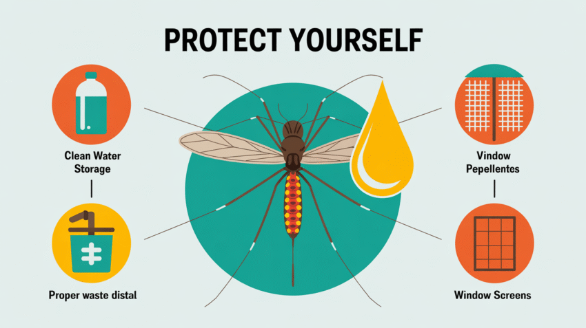 Ilustrasi penyebab penyakit demam berdarah dan pencegahan