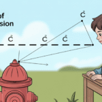 Ilustrasi sudut depresi dalam trigonometri dengan contoh pengukuran ketinggian